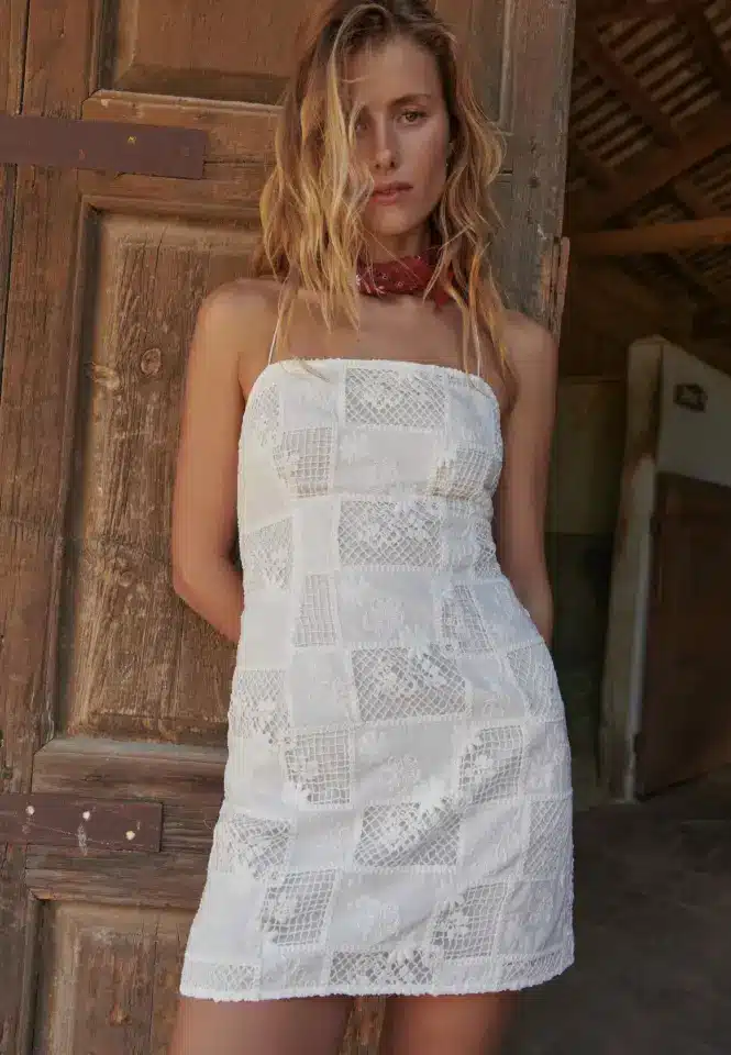 Cowquette-vestido-blanco-Boho-Chic colección Cowquette