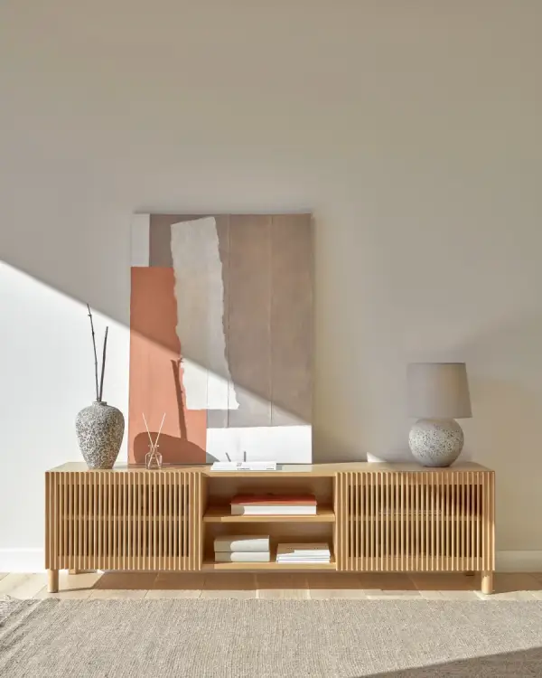 Mueble tv madera teca 180 - Kave Home