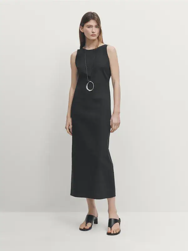 vestido-lino-manga-sisa-old-money-massimo-dutti